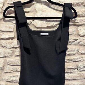 Zara Bow Strap Sleeveless Top Size M Black